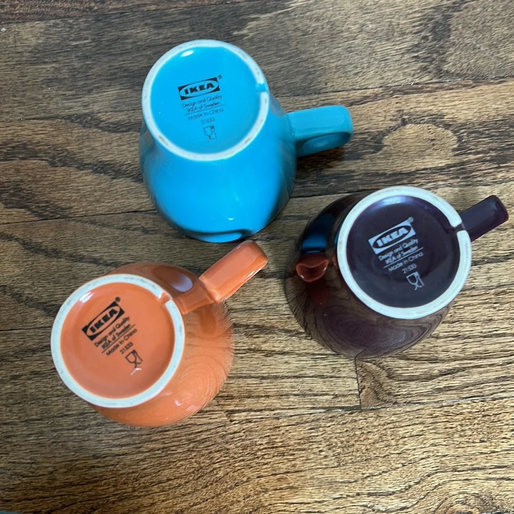 Set of 3 IKEA mugs